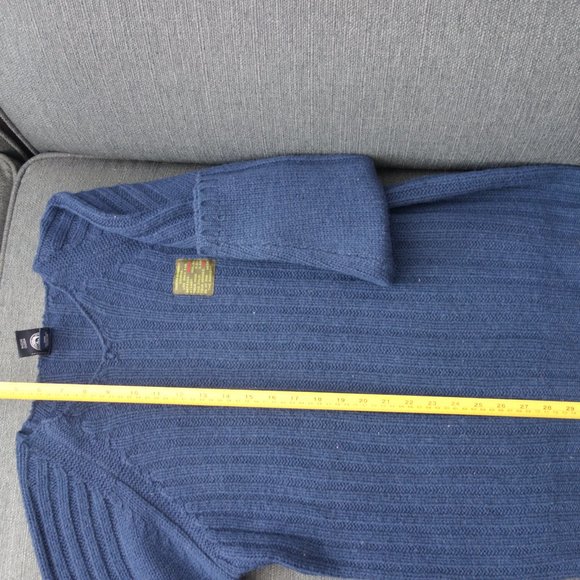 Diesel Metal Assault Course Blue 100% Wool Sweater Size S - Picture 8 of 10